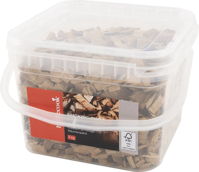 Barbecook - copeaux de bois BBQ - bois de fumage BBQ - copeaux de fumée - arôme chêne et whisky - 2 kg