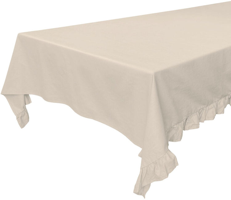Nappe Walra jolis volants en lin - 140x320 - 50% coton (bci) 50% lin - naturel
