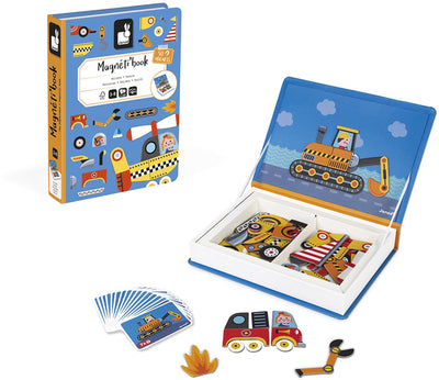 Janod - magnétibook - coureurs - coffret de jeu livre magnétique