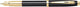 Stylo plume Sheaffer 100 - e9322 - f - ton or noir brillant - sf-e0932243