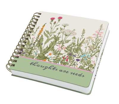 Carnet Sigel jolie - format a5 - spirale carrée - herbes sauvages - ligne à points - si-jq200