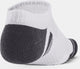 Under armour ua performance tech 3pk ns-wht chaussettes de sport unisexes - blanc - gris jet
