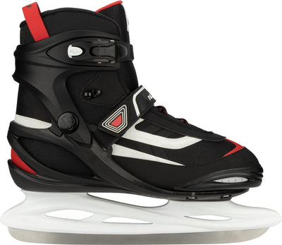 Patin de hockey sur glace Nijdam - botte semi-souple - twilight face-off - noir - taille 45