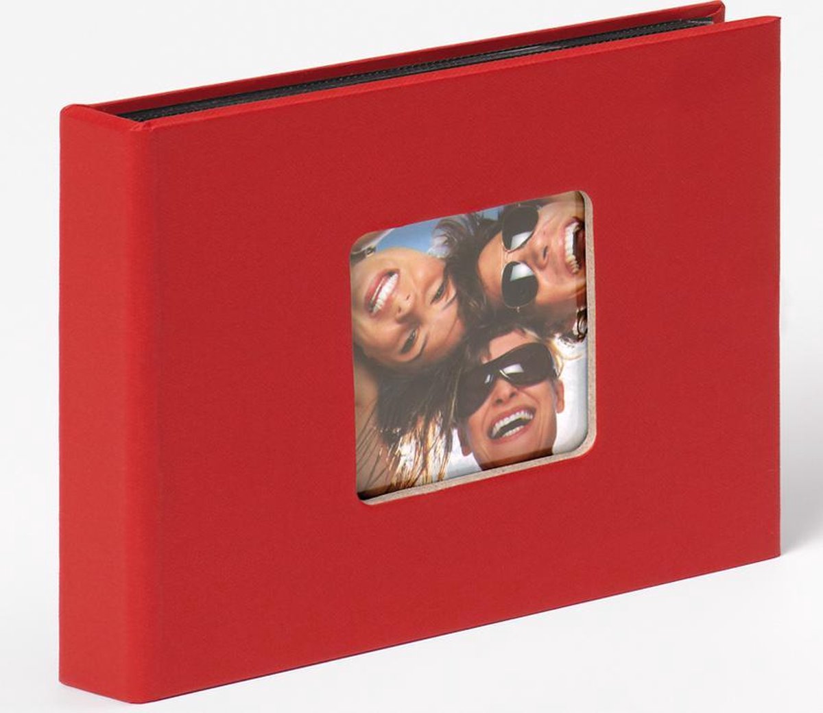 Walther fun - insert d'album photo - 36 photos 10x15 cm - rouge - structure en lin