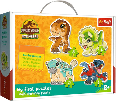 Ensemble de puzzle Trefl pour bébé classique - monde jurassique de dinosaures mignons.