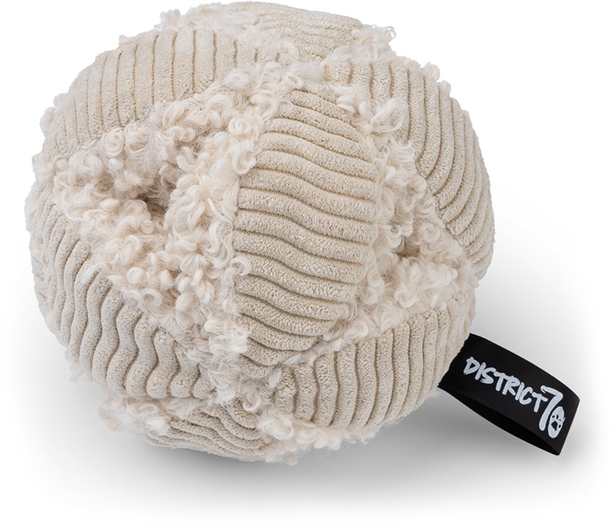 District 70 Bobby – balle renifleur pour chiens | stimule le comportement de recherche, défi mental – merengue – petit ø13 cm