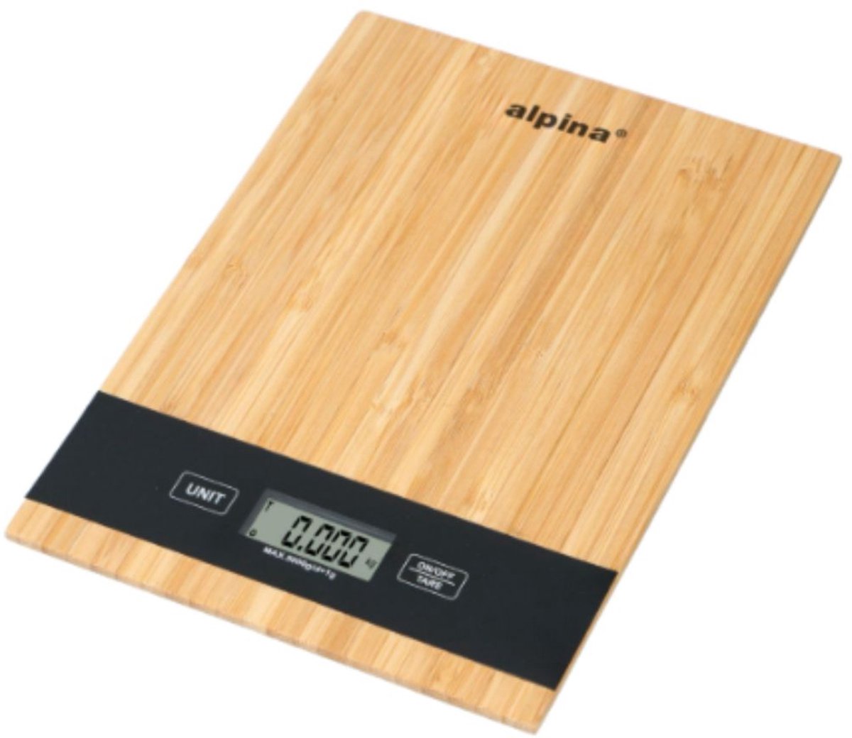 Balance de cuisine numérique Alpina 5kg - balance en acier inoxydable avec écran LCD - fonction tare