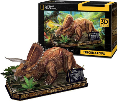 Puzzle 3d puzzle cubique National Geographic Triceratops