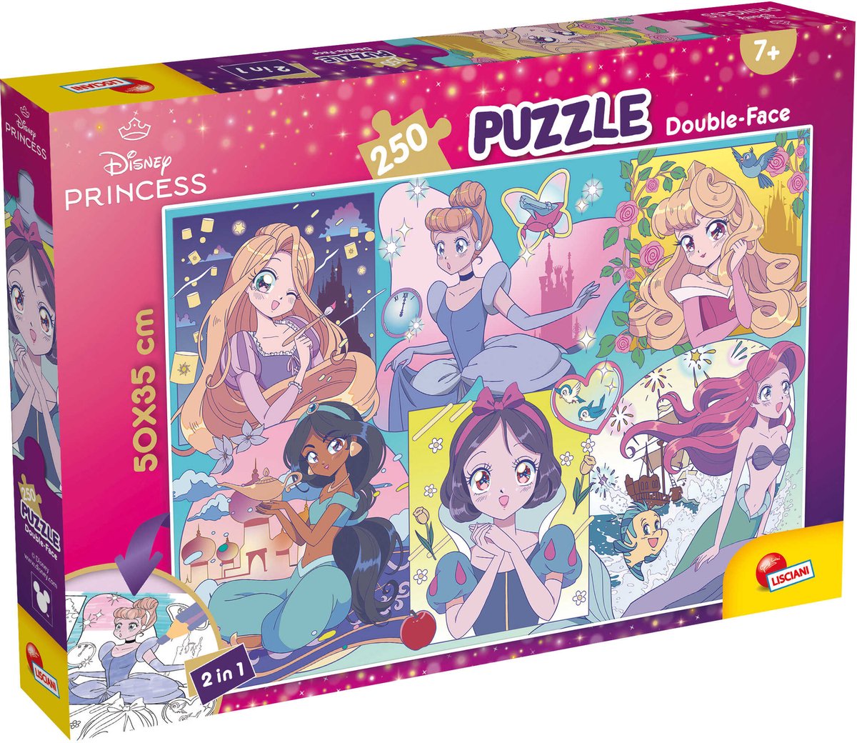 Lisciani Disney Puzzle Df Plus 250 Princesse Manga