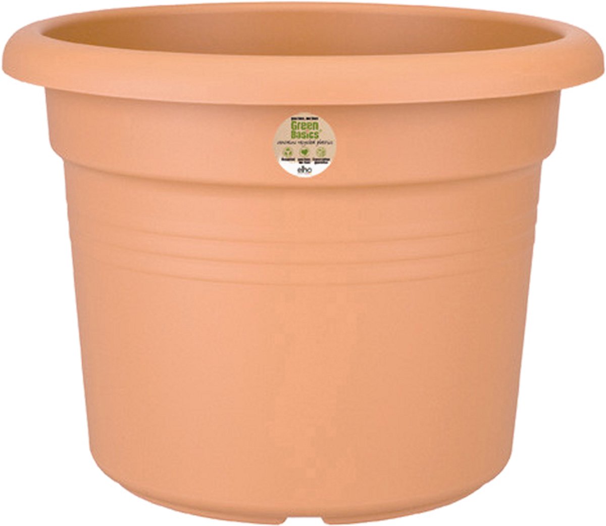 Elho green basics cylindre 55 - pot de fleur d'extérieur - ø 54,3 x h 41,2 cm - terre douce