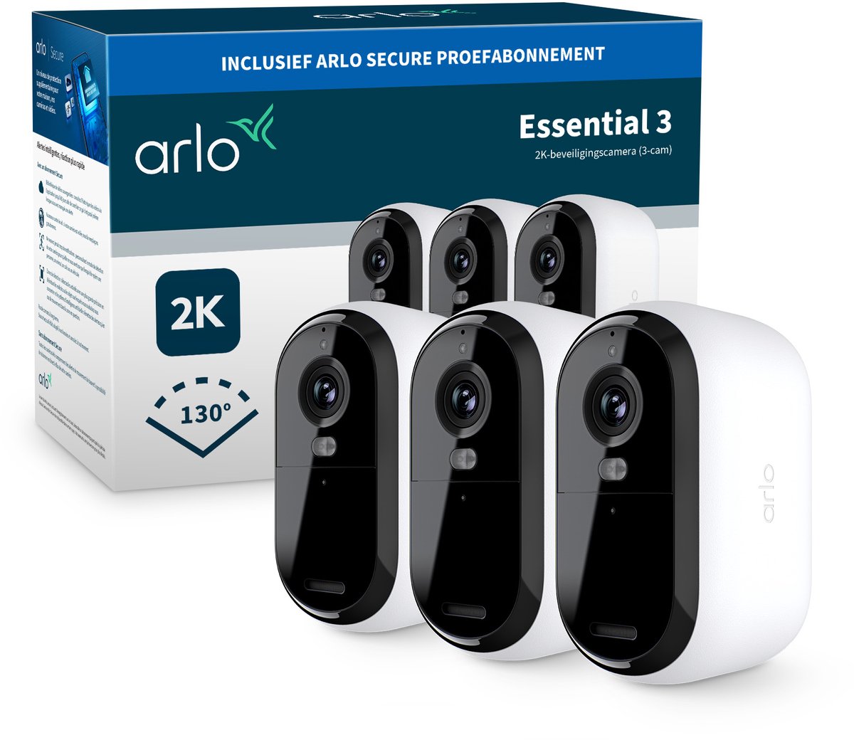 Caméra de sécurité Arlo essential3 2k - 3 caméras IP