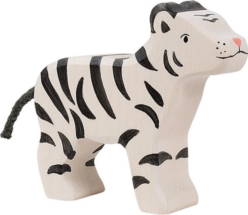 Tigre blanc Holztiger. 9x2,3x8 cm. 3+