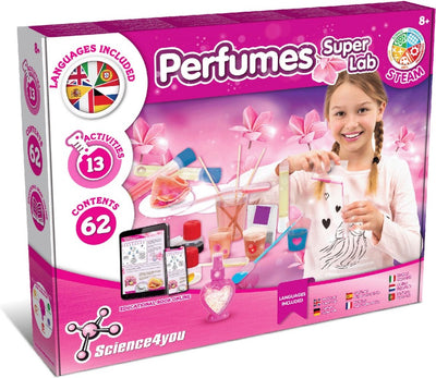Science 4 you science4you parfum super laboratoire - ensemble d'expériences pour enfants à partir de 8 ans - 13 expériences - jouets éducatifs