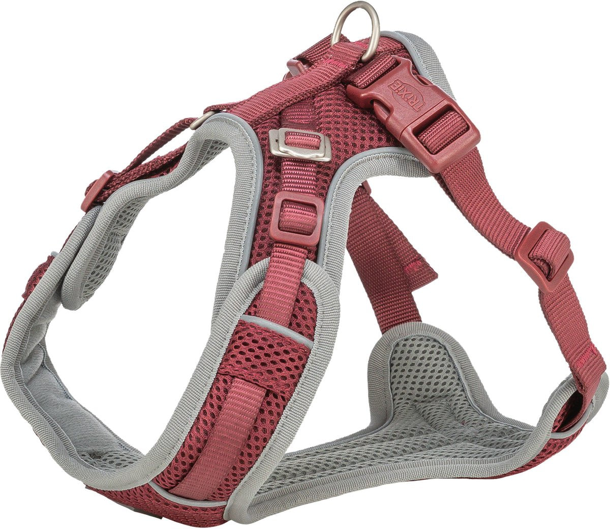 Harnais pour chien Trixie - premium flexmesh sangria s-m - respirant, réfléchissant, 48-69x2 cm