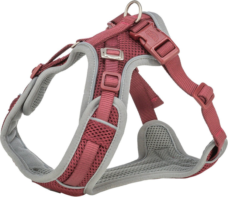 Harnais pour chien Trixie - premium flexmesh sangria s-m - respirant, réfléchissant, 48-69x2 cm