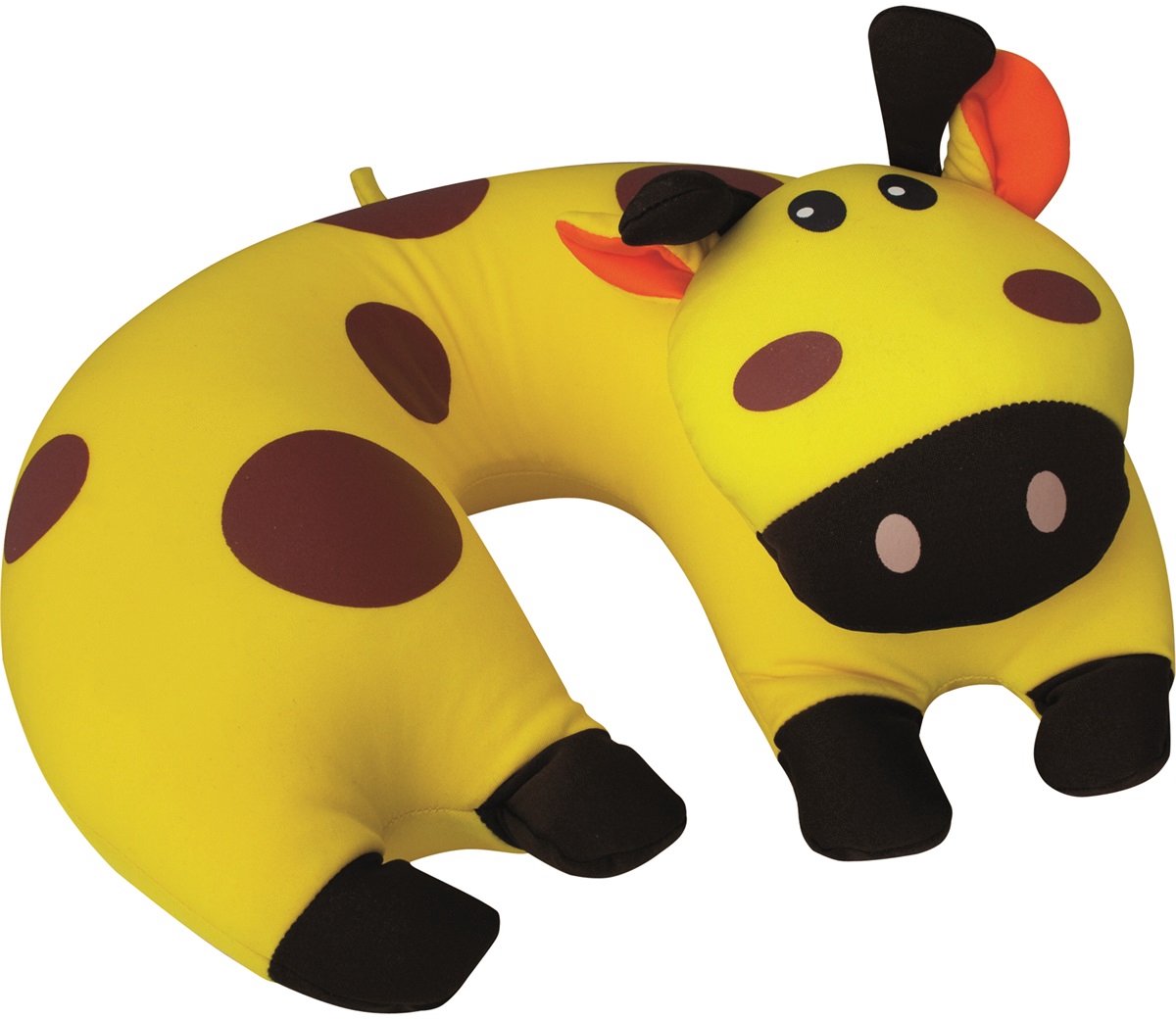 Oreiller cervical Travelsafe pour enfants - girafe - jaune - 28 cm