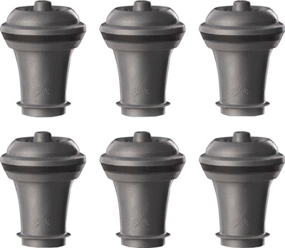 Vacuvin vacu vin bouchons à vin lot de 6 – bouchons de rechange pour économiseur de vin – réutilisables – gris