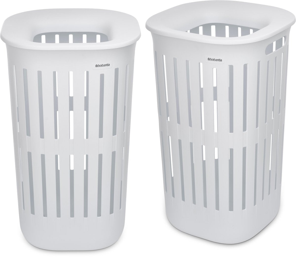 Panier à linge Brabantia collect-it - lot de 2 - avec couvercle - 55 l - blanc