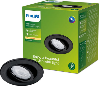 Philips LED Spot encastrable Philips Fresco - noir - gu10 4,6w