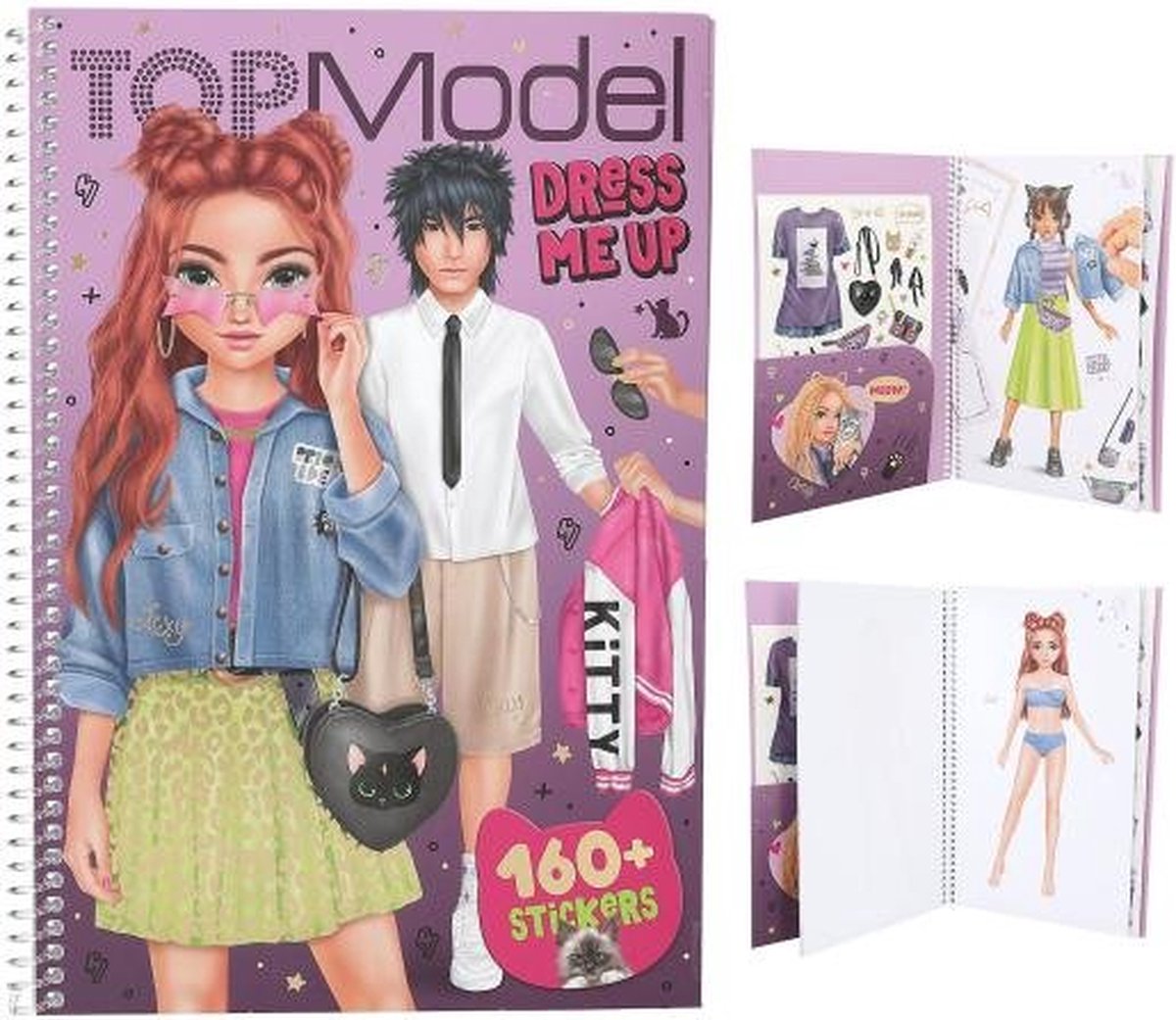 Depesche - livre d'autocollants top model dress me up - rebel kitty