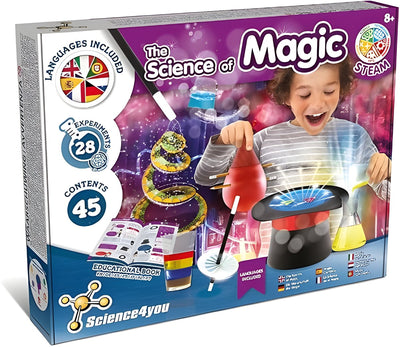 Science 4 you science4you la science de la magie – 28 tours de magie – coffret d'expérimentation – à partir de 8 ans