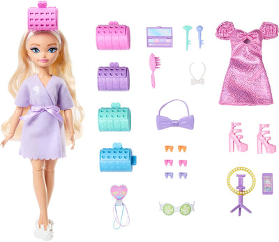 Poupée Barbie Mattel Malibu, besties de rêve avec accessoires de coiffure.