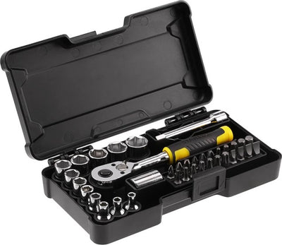 Jeu de douilles compactes Stanley 1 4 portes 37 pièces - stmt82672-0