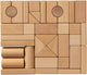 Van Dijk Toys blocs en bois de hêtre - 44 pièces