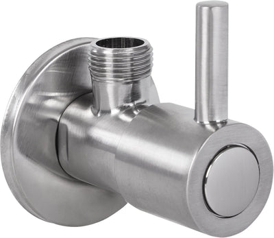 Robinet d'angle Differnz chrome mat - avec rosace - mitigeur WC
