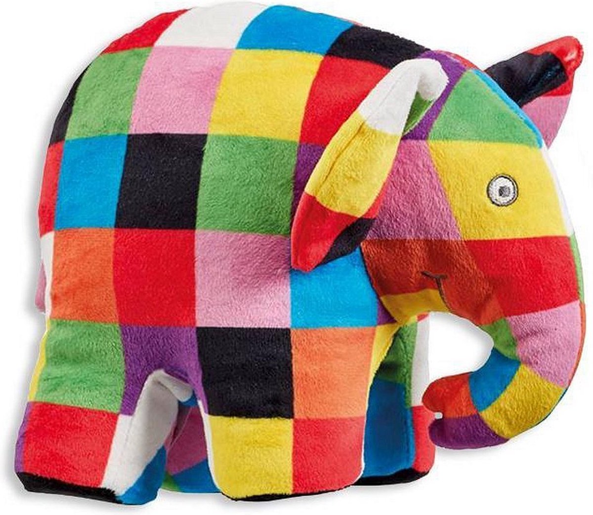 Bambolino toys peluche elmer l'éléphant - peluche douce de 18 cm