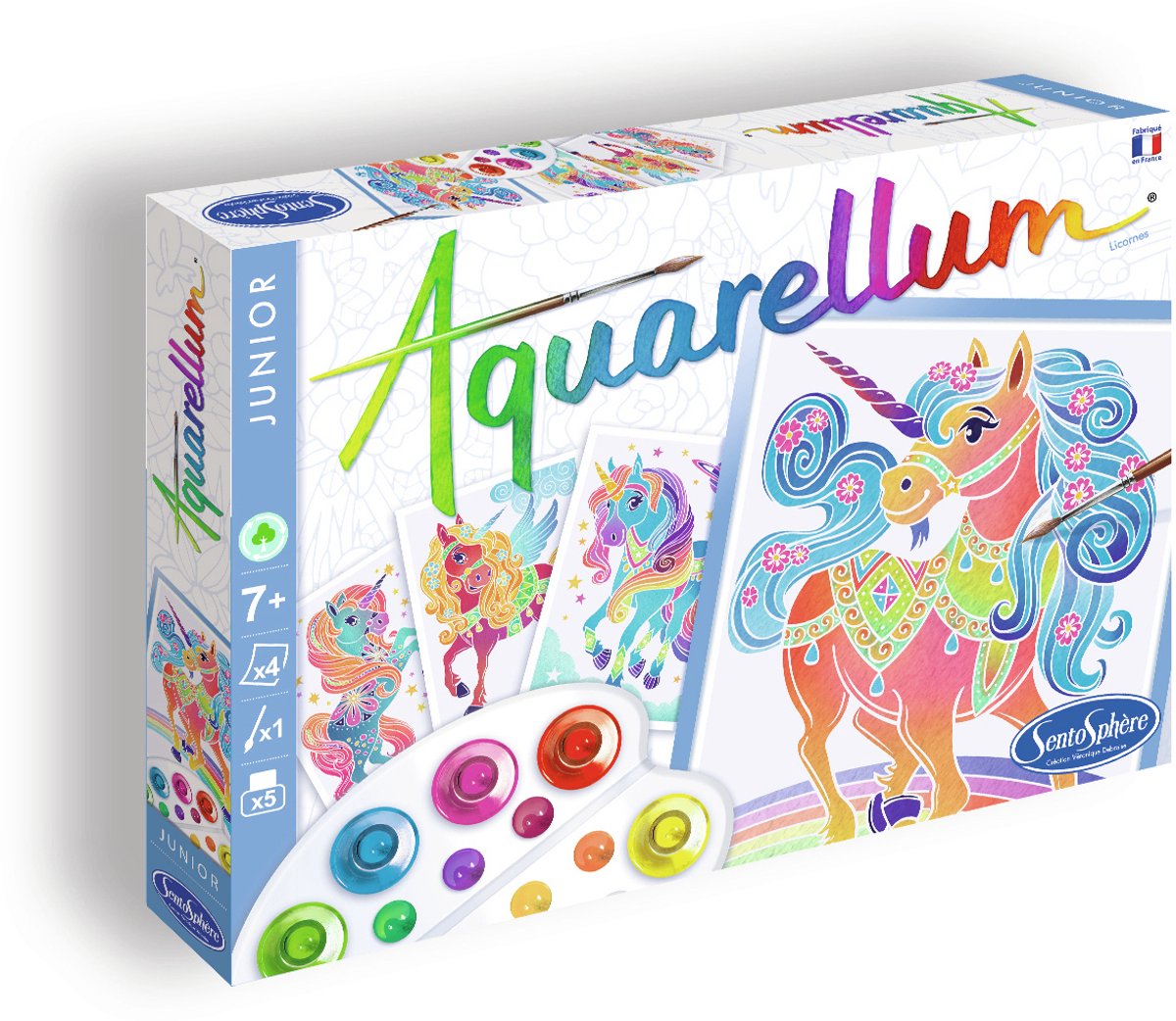 Sentosphère aquarelle junior - licornes