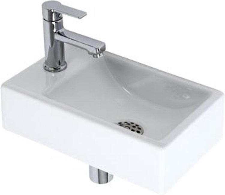 Ensemble de fontaine Plieger Houston - ensemble de fontaine de toilettes - ensemble de fontaine gauche - céramique - incl. siphon de robinet - blanc