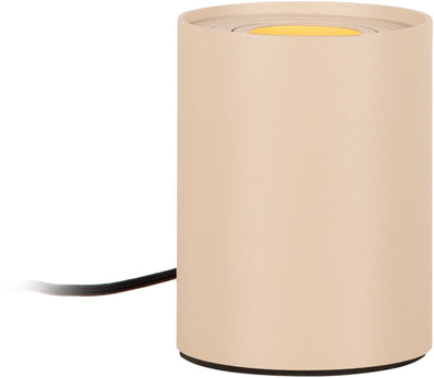 Lucide tube - lampe de table - ø 9,6 cm - led 3 stepdim - gu10 - 1x5w 2700k - taupe