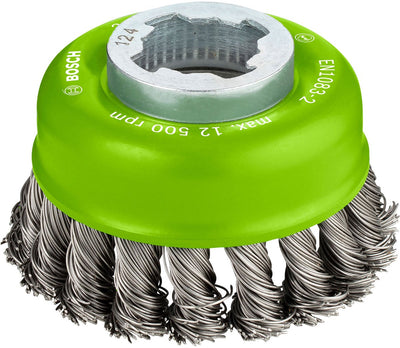 Bosch 2608620729 Brosse à bol x-lock avec fil tressé - acier inoxydable - 0,5 x 75 mm