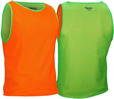 Avento gilet d'entraînement double face - junior - vert fluo orange fluo