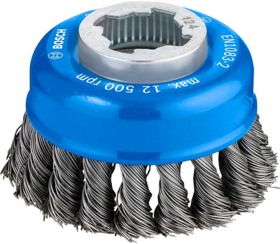 Bosch accessoires brosse à casseroles x-lock heavy pour métal, 75 mm, 0,5 mm, fil d'acier tressé 2608620727 1 pièce(s)