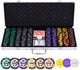 Set de poker dans un coffret en argent - mise élevée 500 jetons 14gr.