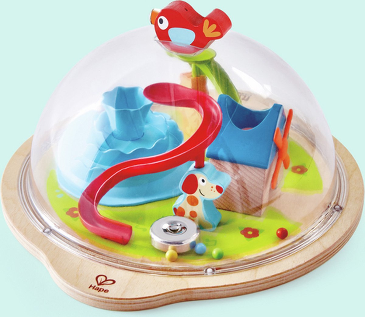 Hape bol avec dôme magnétique Doolhof Sunney Valley