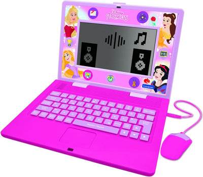 Ordinateur portable éducatif bilingue Lexibook Disney Princess avec 170 activités (85 dans chaque langue) écran 6,7 et fr