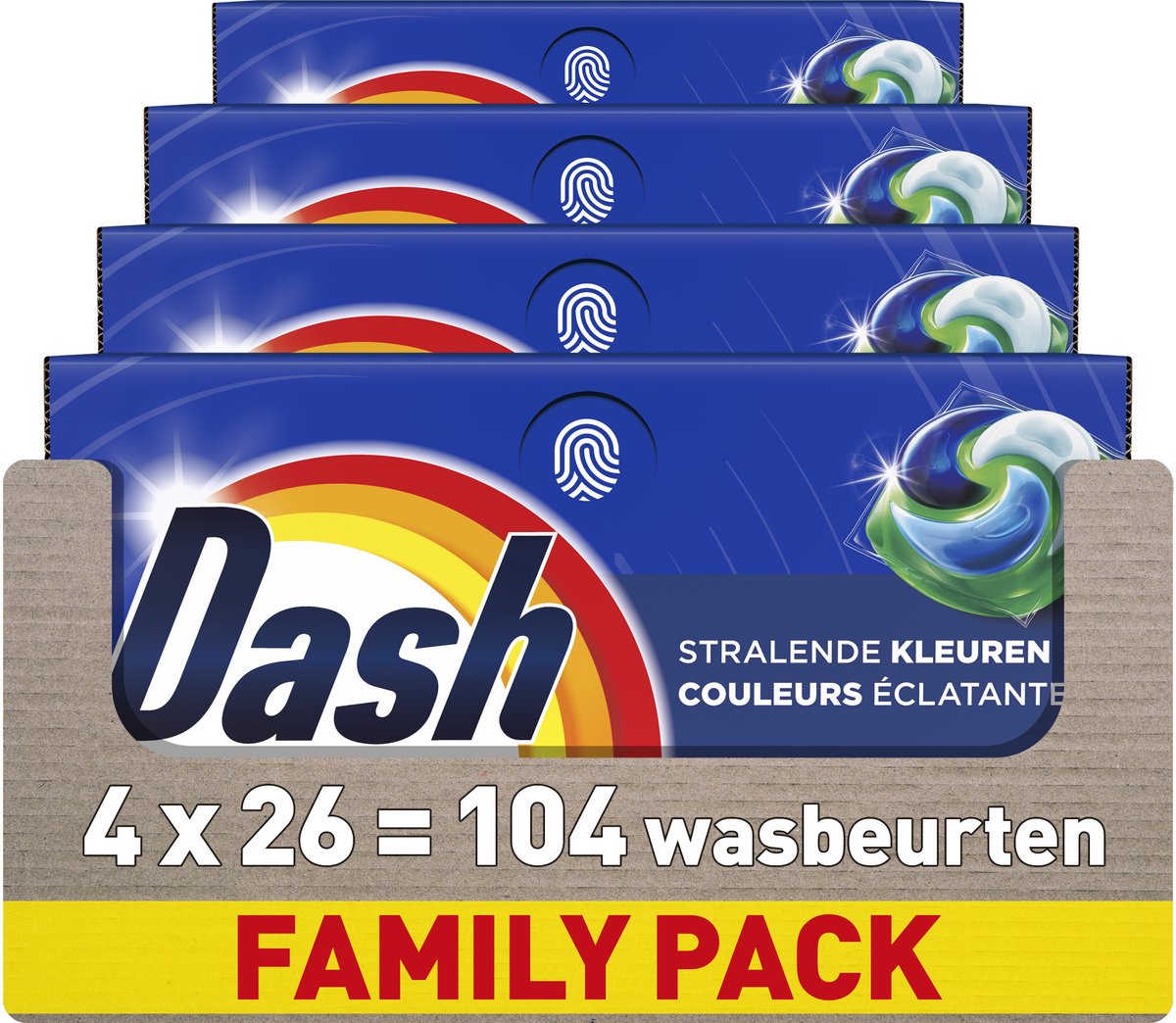 Dosettes de lessive Dash® - couleurs éclatantes - 4 x 26 lavages