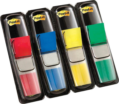 Index post-it 683-4 12x43mm assortis normaux petits 100 feuilles