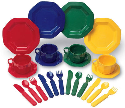 Ressources d'apprentissage vaisselle jouet-ensemble de jeu de rôle éducatif multicolore. - 3+