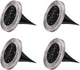 Spots de sol pour éclairage de jardin solaire Grundig - lot de 4 spots sur piquet d'extérieur - éclairage de jardin LED à énergie solaire - lampe solaire pour éclairage d'allée - acier inoxydable - blanc froid