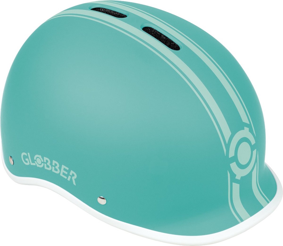 Casque Globber - casque urban s m menthe - coin - éclairage led - casque abs - réglable - s-m 51-55 cm