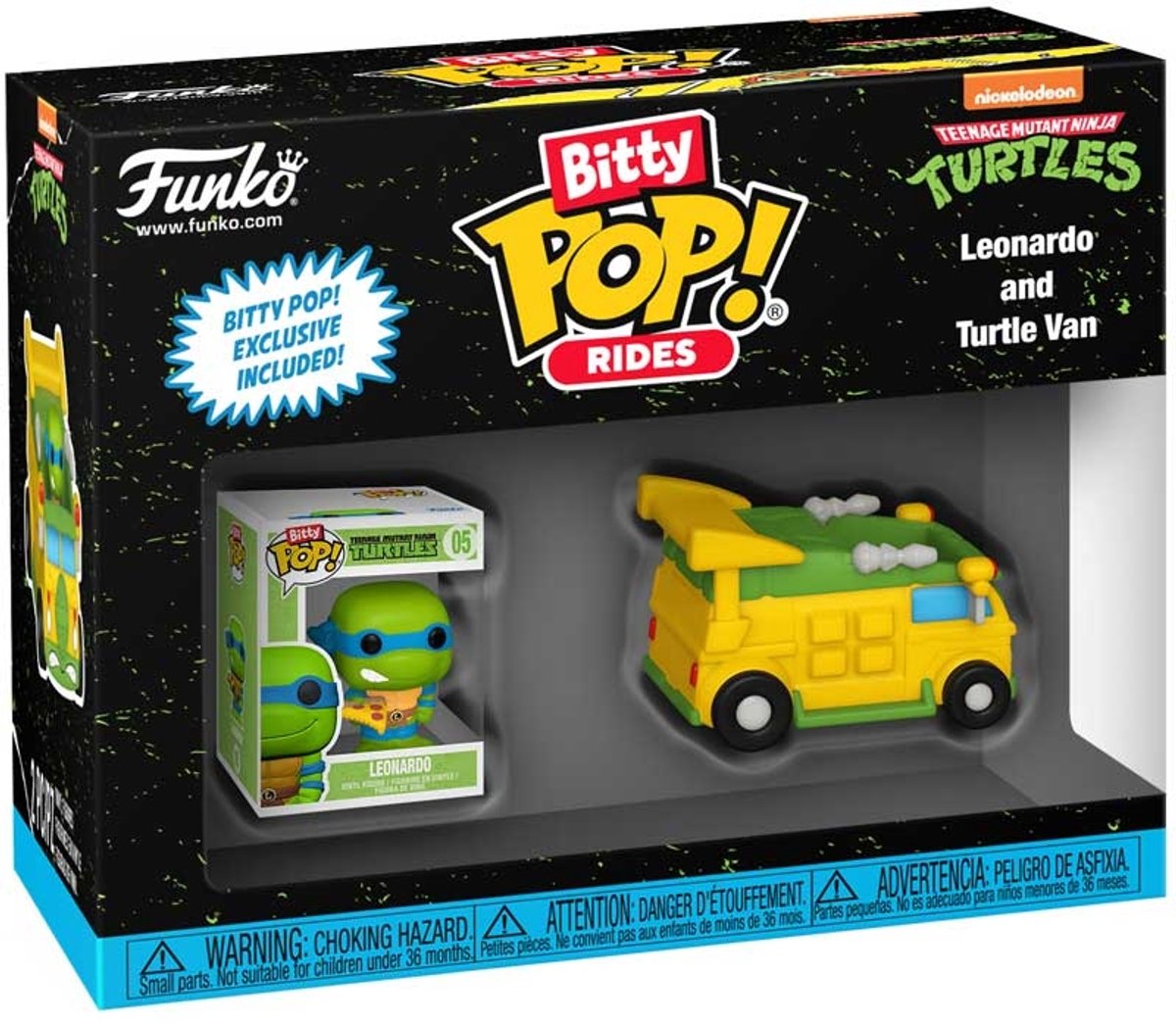 Des balades Funko Bitty Pop ! Teenage Mutant Ninja Turtles Leonardo et Turtle Van