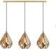 Lampe à suspension Eglo Carlton - e27 - 80,5 cm - or - acier