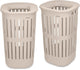 Brabantia panier à linge collect-it - lot de 2 - avec couvercle - 55 l - beige doux