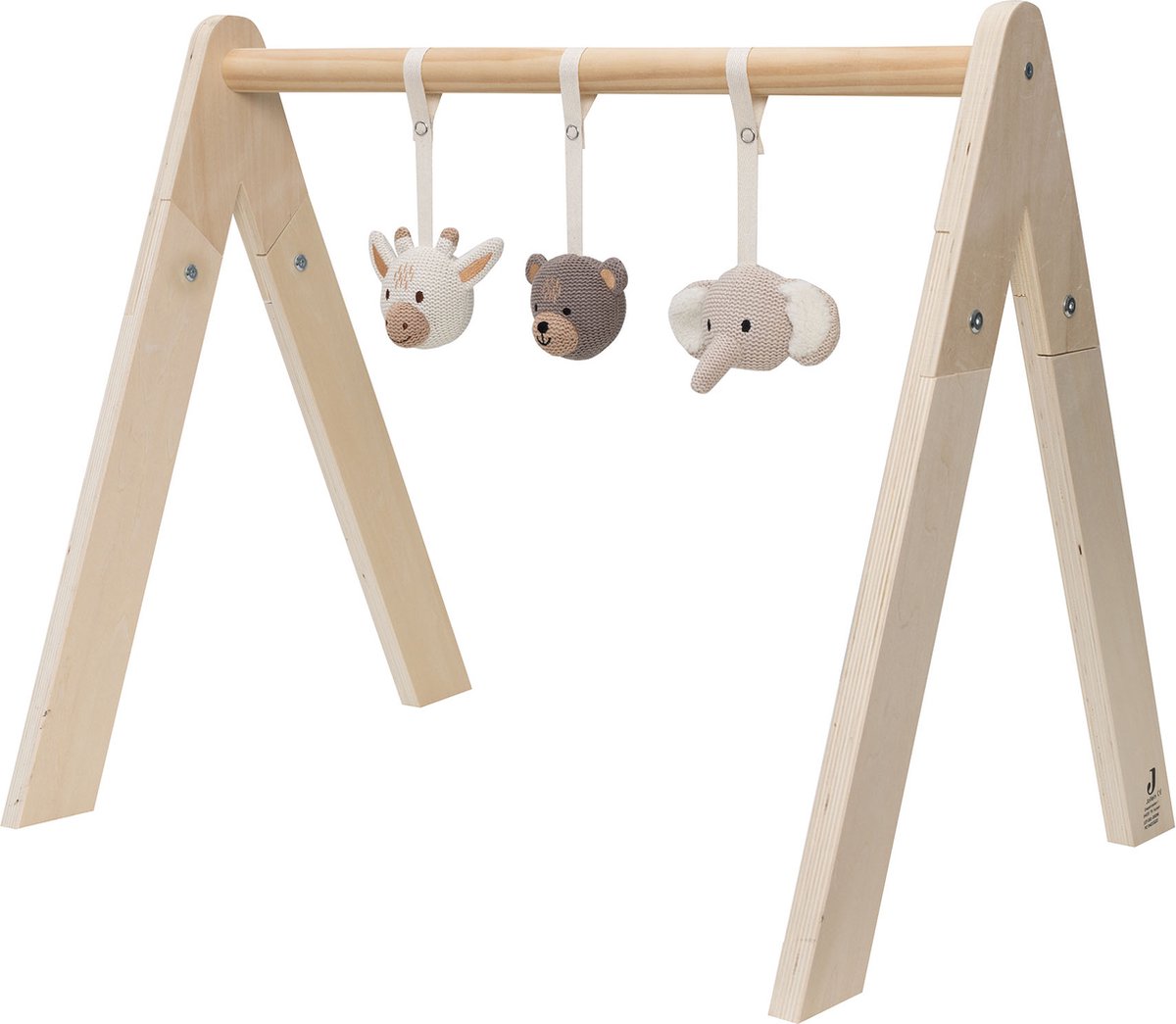 Jollein - jouets de gymnastique pour bébé - cintres pour jouets pour bébé - bois polyester - animaux