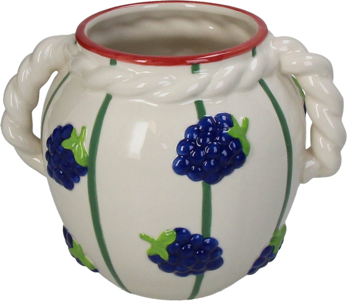 Vase collection HD faïence raisin 18x14,3x13,2cm