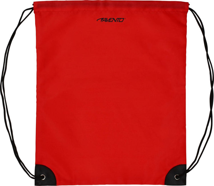 Sac à dos Avento avec cordons - rouge - 35 x 43 cm - coins renforcés